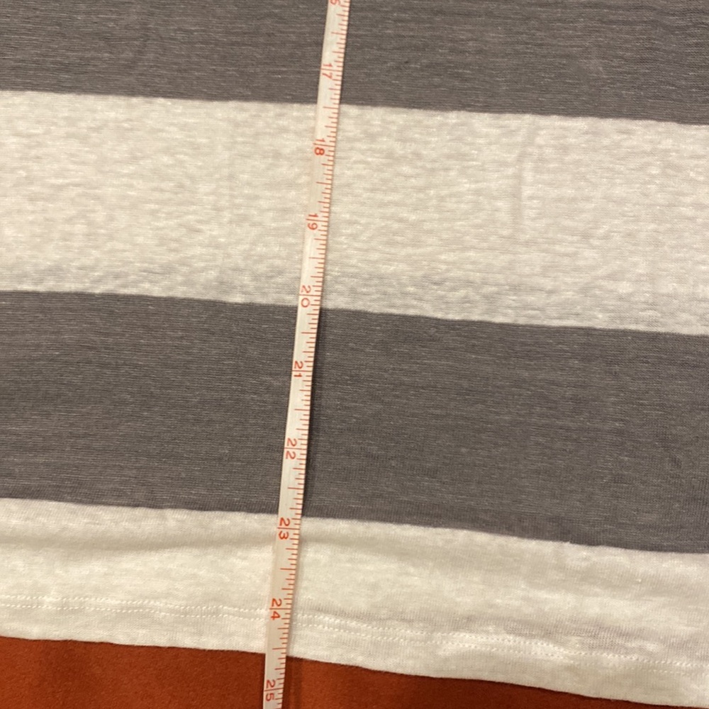 Eileen Fisher NWOT linen white with gray boxy stripes top size XL - Picture 9 of 9